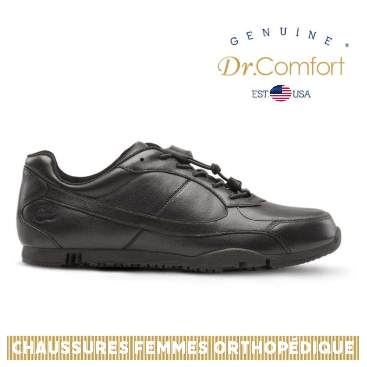 Dr Comfort - Chaussures de sport pour femme Flex-OA AMY adaptées aux diabétiques - AMY - Noir