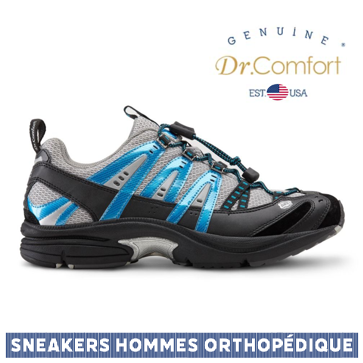 Dr Comfort - Men’s Athletic Shoe - Homme - Performance - Bleu