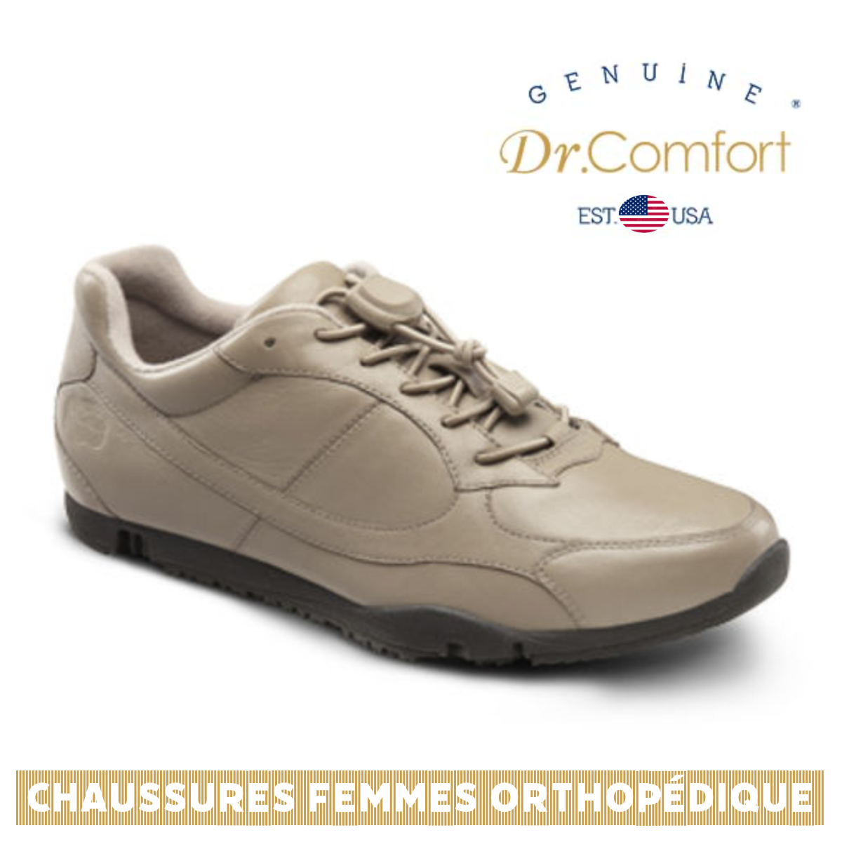 Dr Comfort - Chaussures de sport pour femme Flex-OA AMY adaptées aux diabétiques - AMY - Taupe