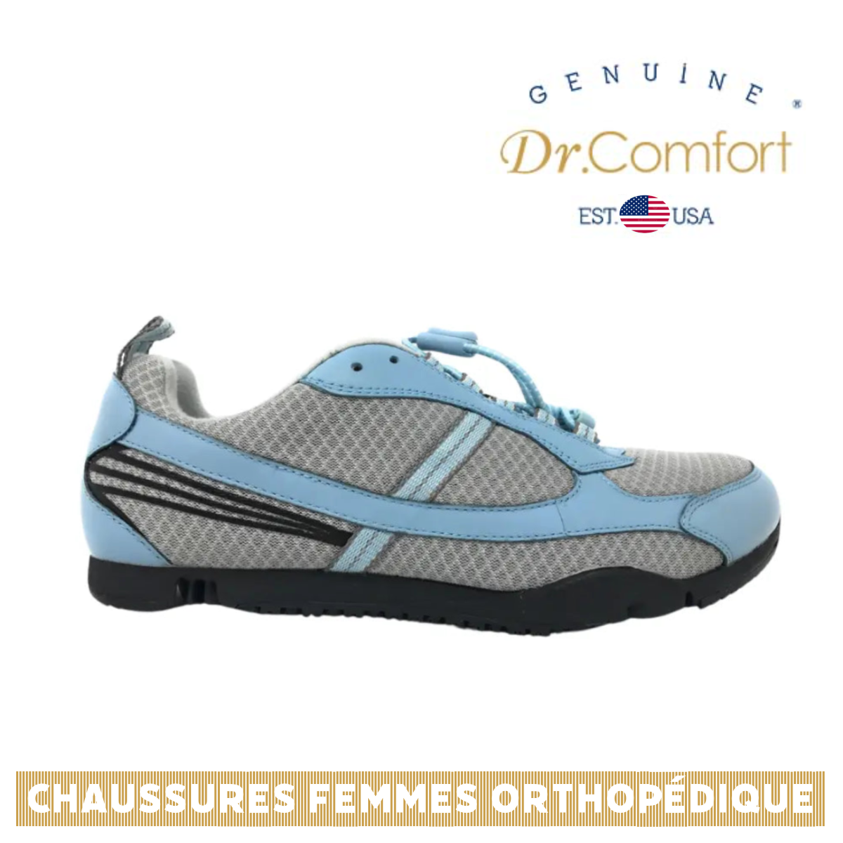 Dr Comfort - Chaussures de sport pour Femme  Flex-OA AMY adaptées aux diabétiques - SANDY - Bleu