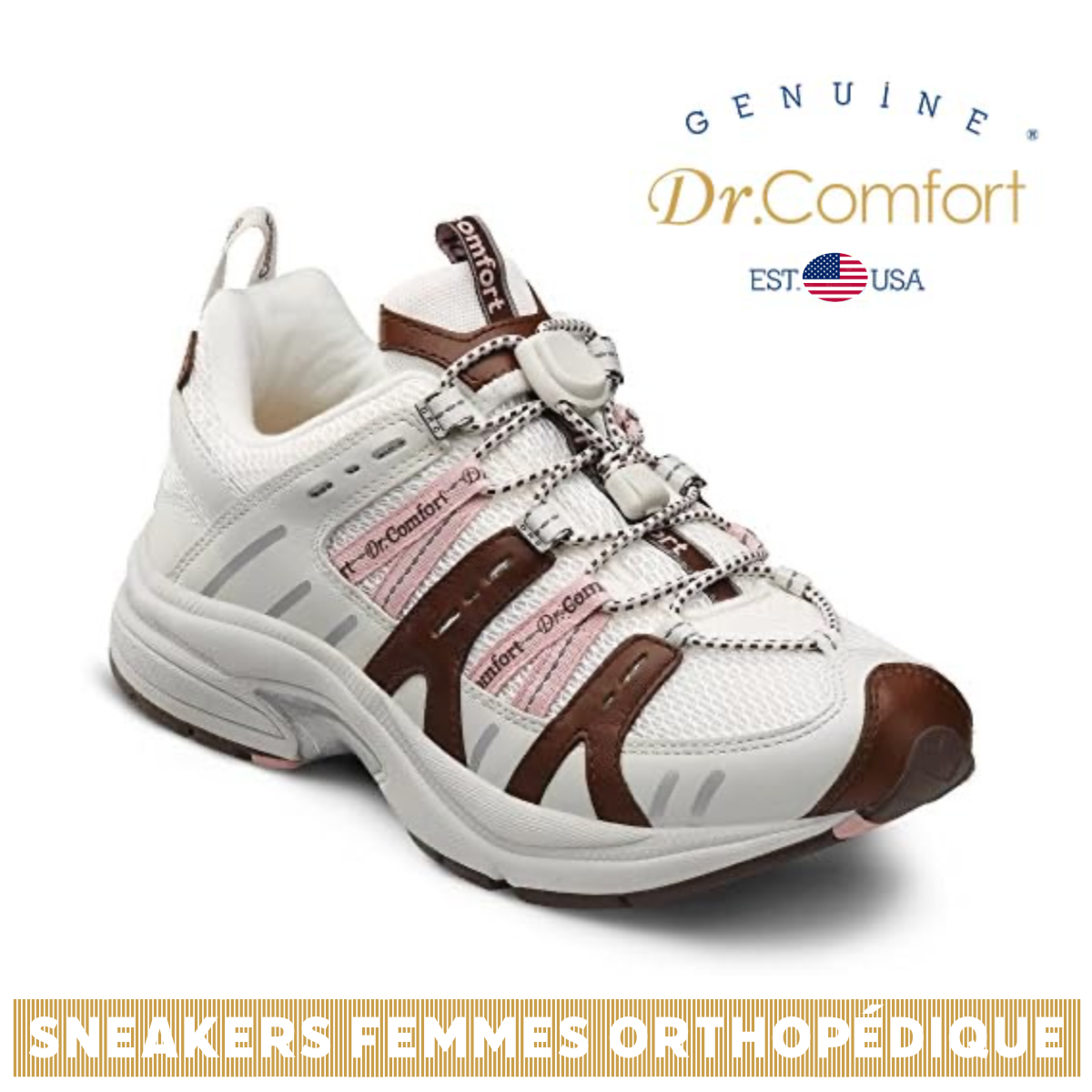 Dr Comfort - Chaussures thérapeutiques Diabetic Extra Depth pour Femme - Refresh - Rose