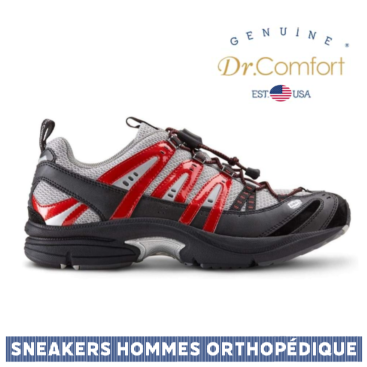 Dr Comfort - Men’s Athletic Shoe - Homme - Performance - Rouge