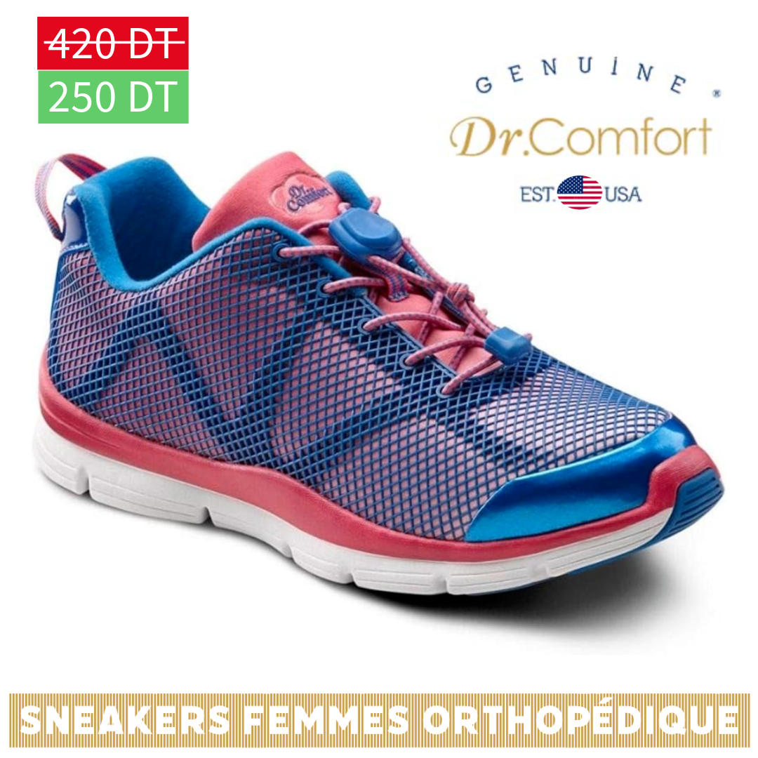 Dr Comfort - Baskets thérapeutiques extra profondes pour femme - Katy - Rose Bleu