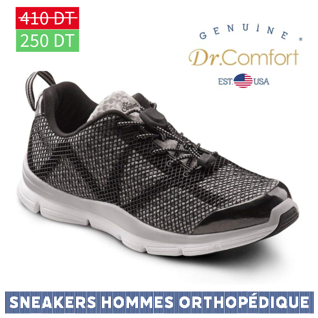 Dr Comfort - Men’s Athletic Shoe pour homme - Jason - Noir